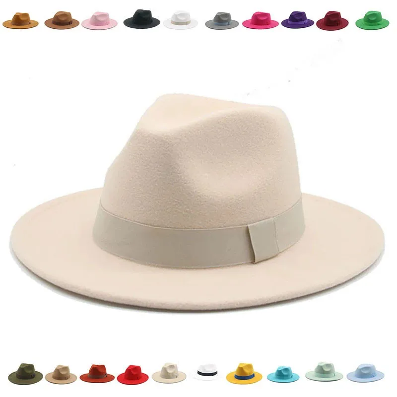 Fedora Hat Wool - Topi Fedora Wanita, Topi Musim Dingin
