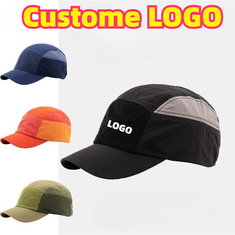 Corduroy Cap 5 Panel - Topi Baseball Berpanel Korduroi Warna-warni dengan