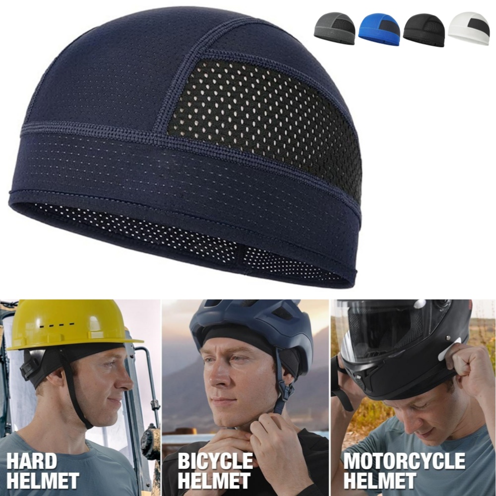 Skull Cap Helmet Liner - Topi Beanie Ventilasi Tipis Jaring Musim