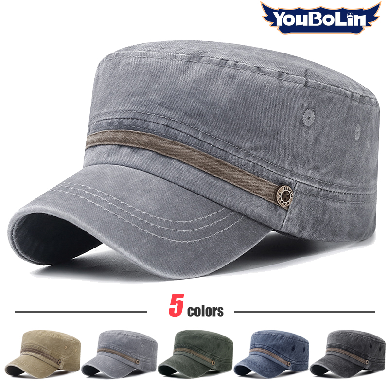 Dad Hat Cotton - Topi yang sudah dicuci, topi datar