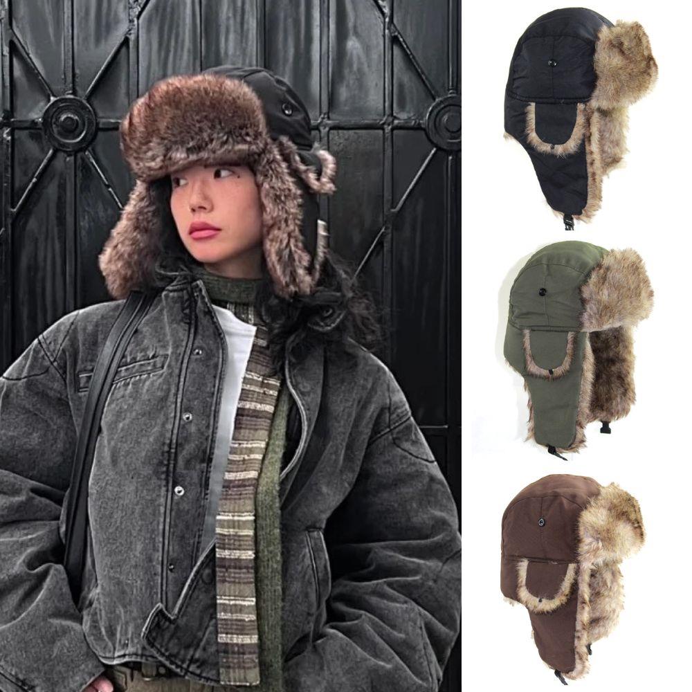 Winter Trapper Hat - 1PC Topi Musim Dingin Trapper Aviator