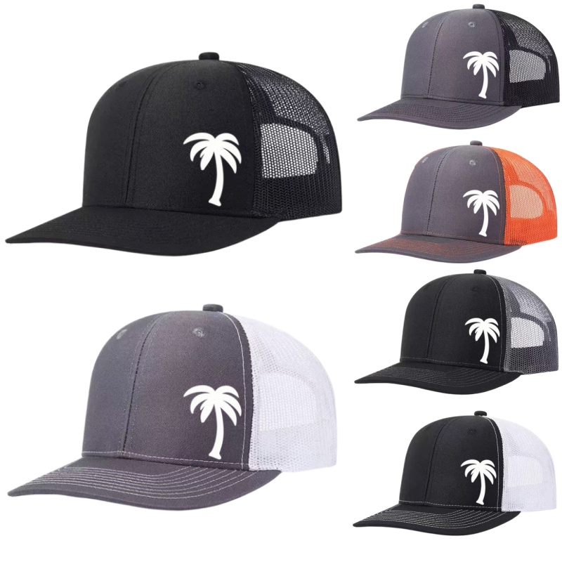 Golf Cap Dad - Topi Bisbol Snapback Motif Pohon Palem,