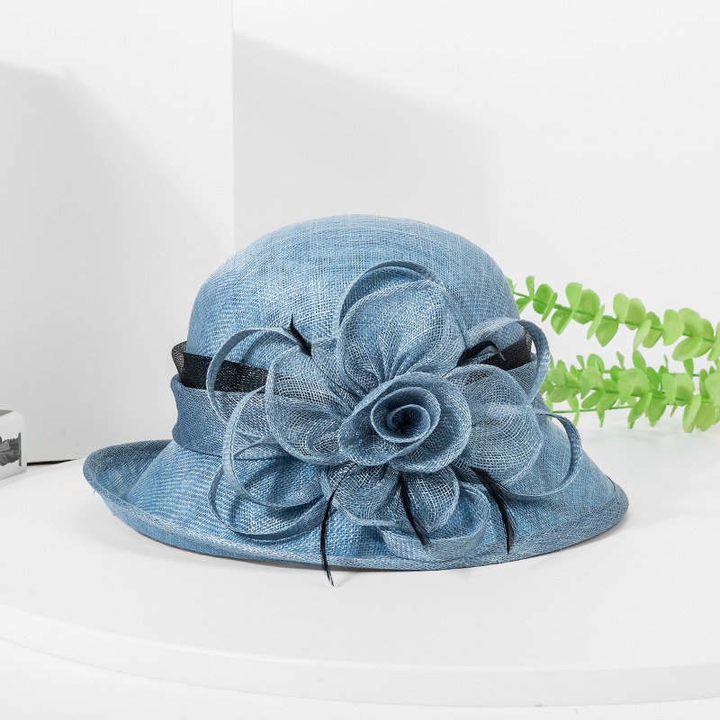 Sun Hat Wide Brim - Topi Organza Trendy dengan Rumbai, Pinggiran