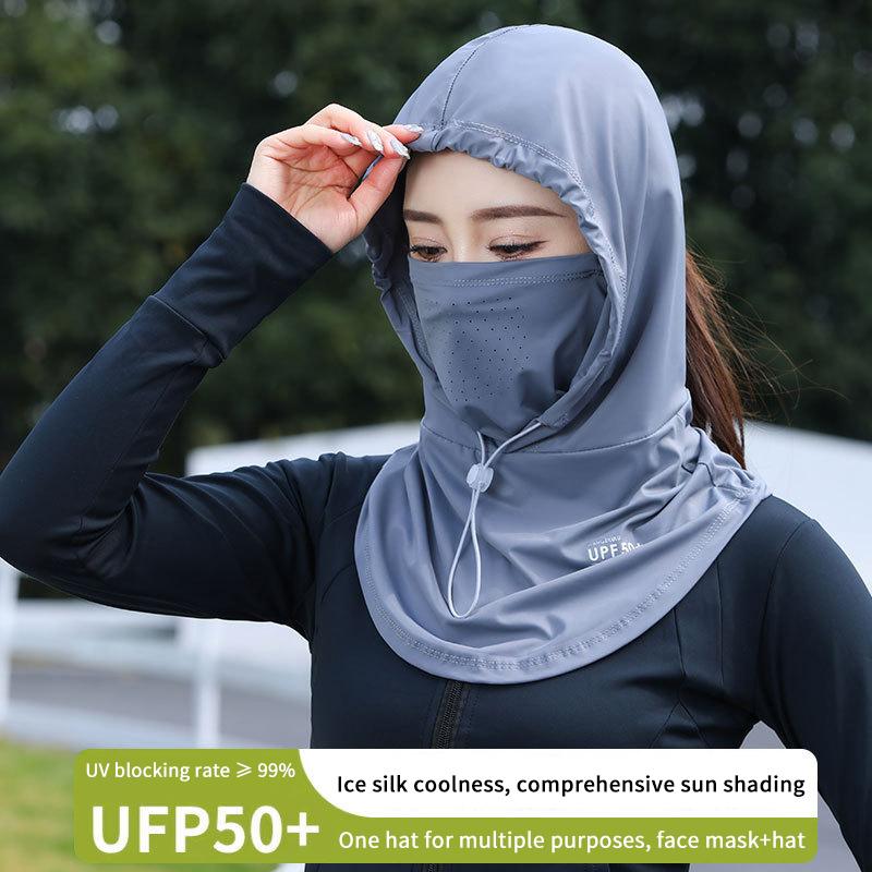 Sun Hat Wide Brim - Topi Matahari Sutra Es Wanita, Pelindung