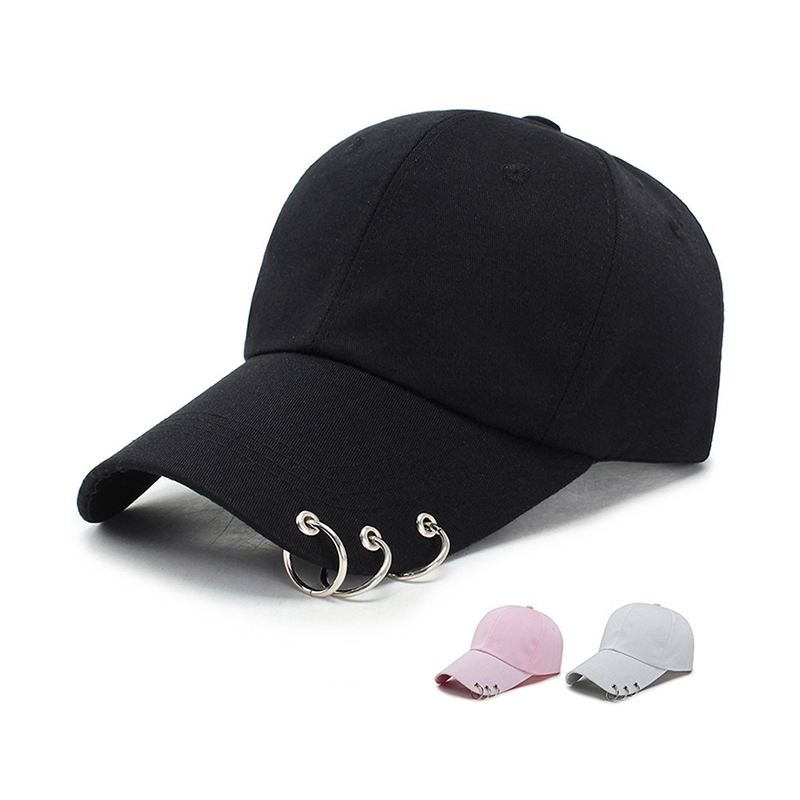 Dad Hat Cotton - Topi Snapback Unisex dengan Lingkaran Cincin,