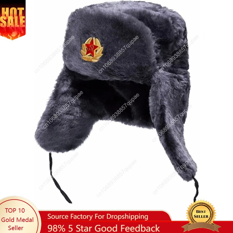Winter Trapper Hat - Topi Bulu Rusia BELEON Ushanka -