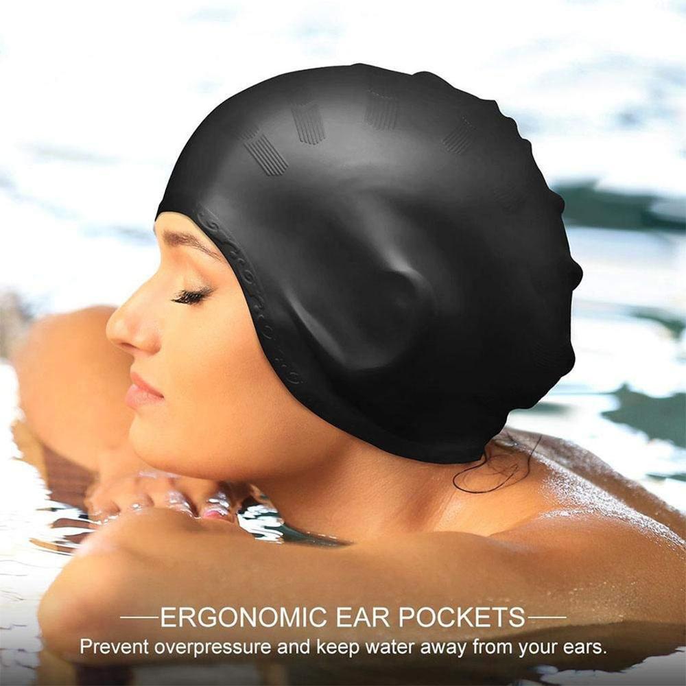 Swim Hat Silicone - Topi Renang Dewasa Elastis Tinggi Topi