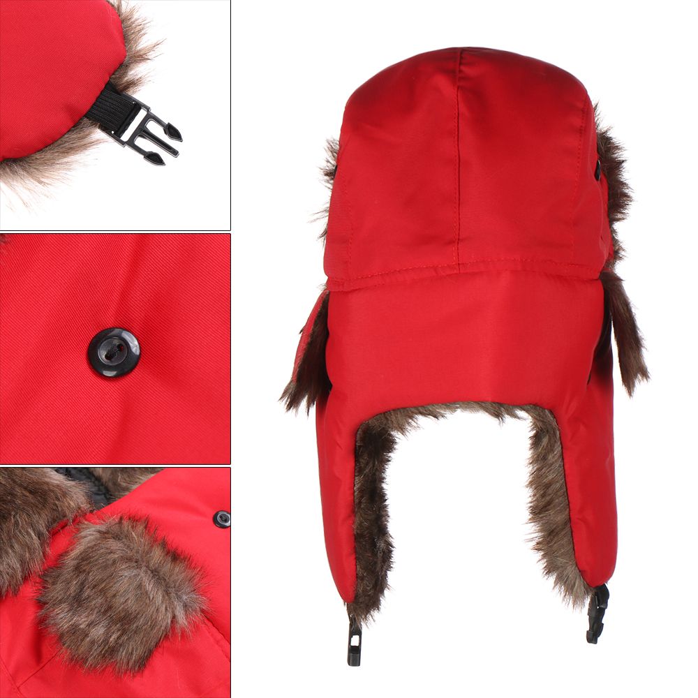 Trapper Hat Ear Flap - Topi Ski dengan Penutup Telinga Hangat,
