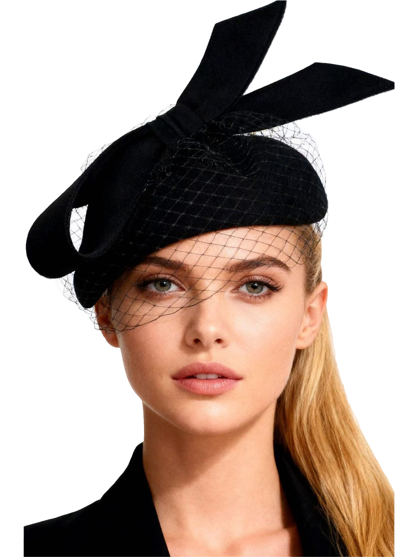 Beret French Wool - Topi Baret Putih Prancis Fascinator Musim