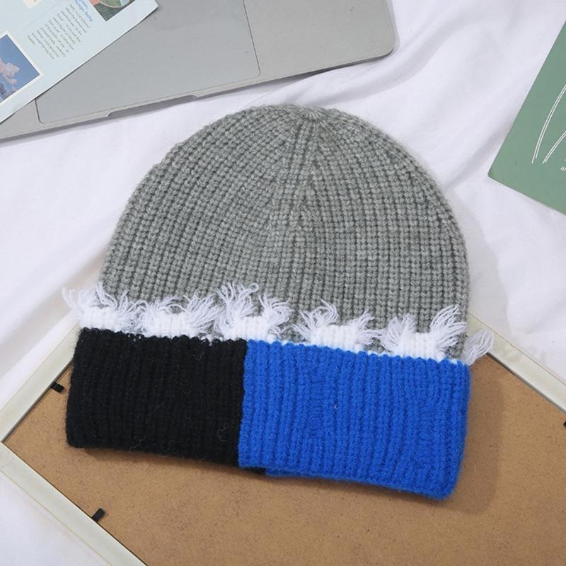 Versi Korea Warna Cocok Kupluk - Beanie Cuffed Knit ulasan dan harga
