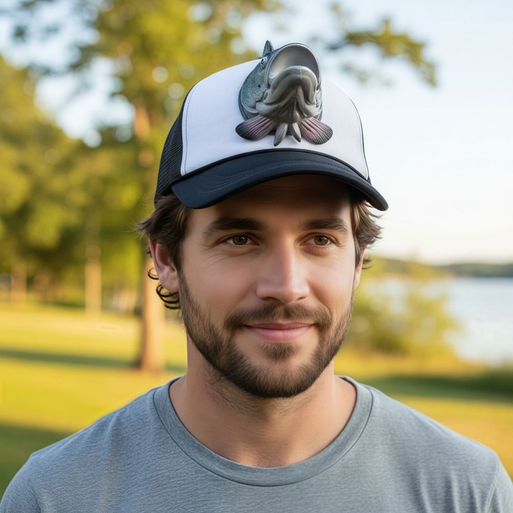 Topi Trucker Hewan Ikan 3D Luc - Trucker Cap Mesh ulasan dan harga