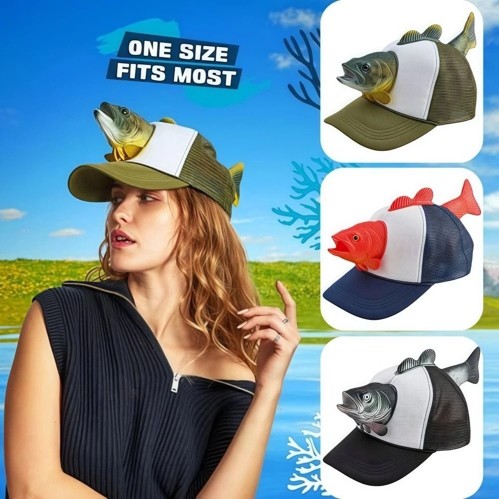 Topi Trucker Hewan Ikan 3D Luc - Trucker Cap Mesh ulasan dan harga