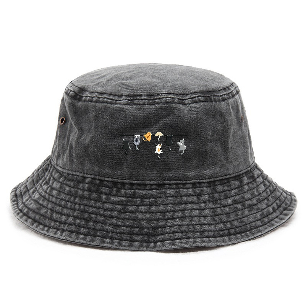 1 Topi Nelayan Motif Kucing, T - Bucket Hat Cotton ulasan dan harga