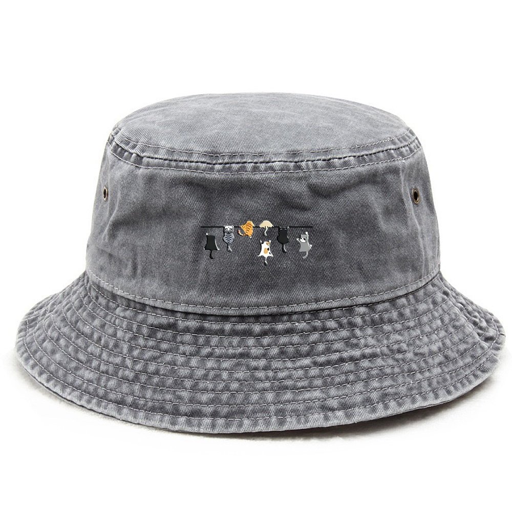 1 Topi Nelayan Motif Kucing, T - Bucket Hat Cotton ulasan dan harga