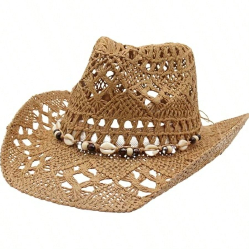 1 Buah Topi Matahari Jerami Be - Cowboy Hat Straw ulasan dan harga
