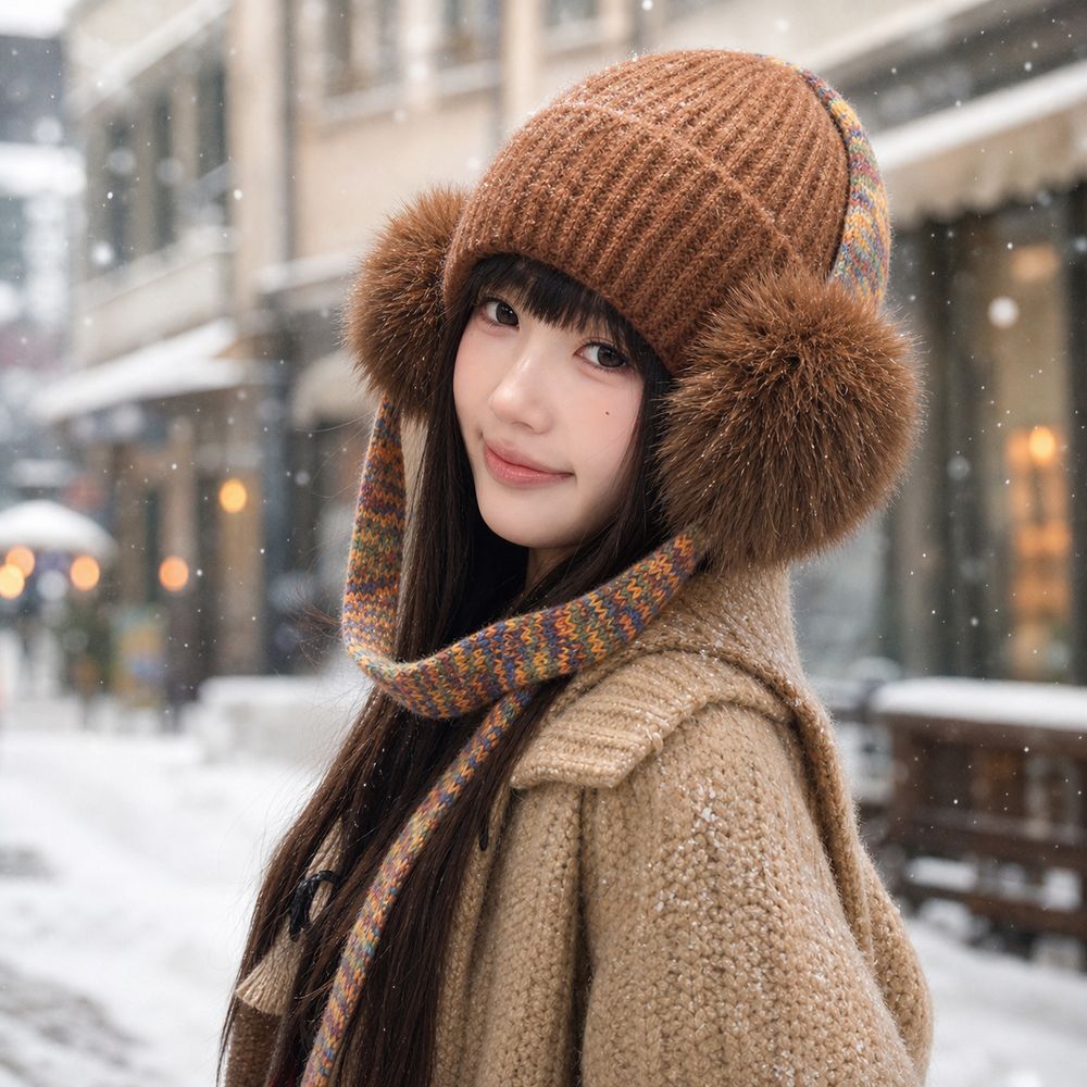 Topi kupluk rajutan retro deng - Beanie Cuffed Knit ulasan dan harga