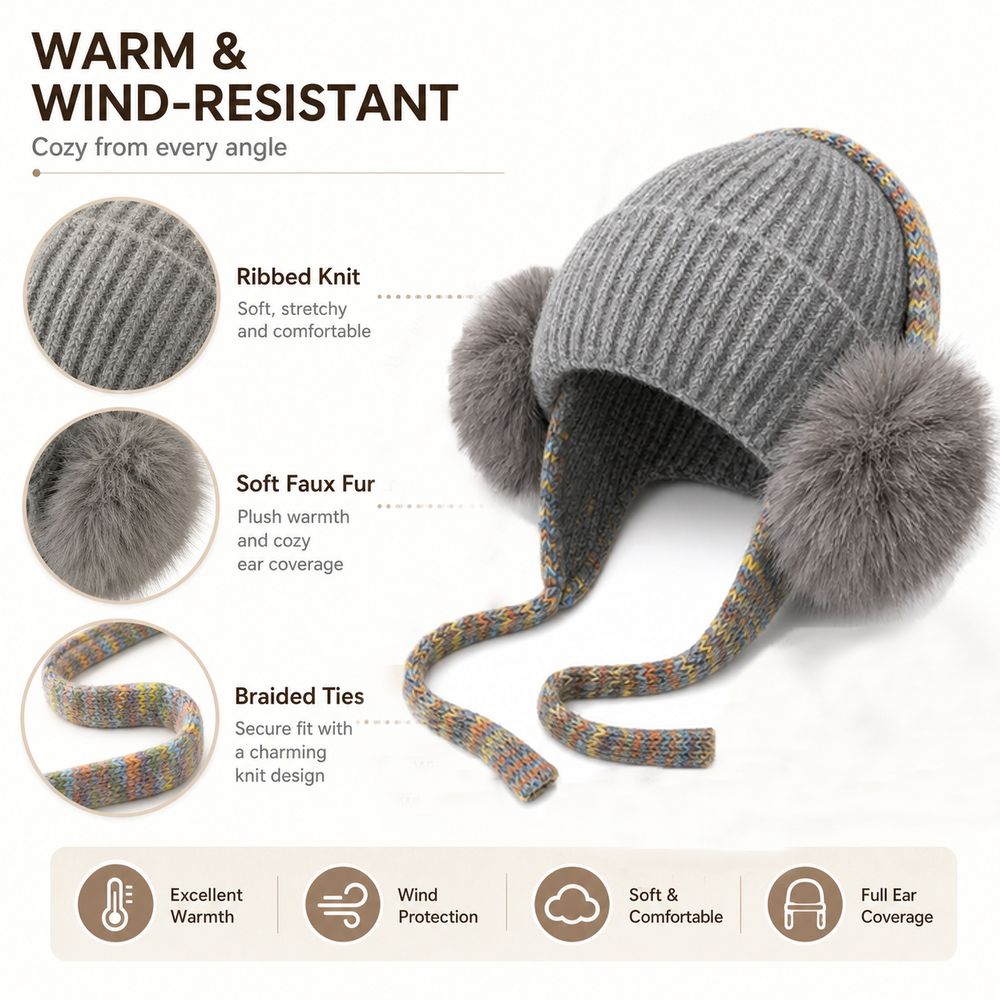 Topi kupluk rajutan retro deng - Beanie Cuffed Knit ulasan dan harga