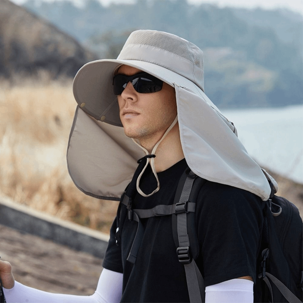 Topi Matahari Pria Bahan Kain  - Visor Sun Hat ulasan dan harga