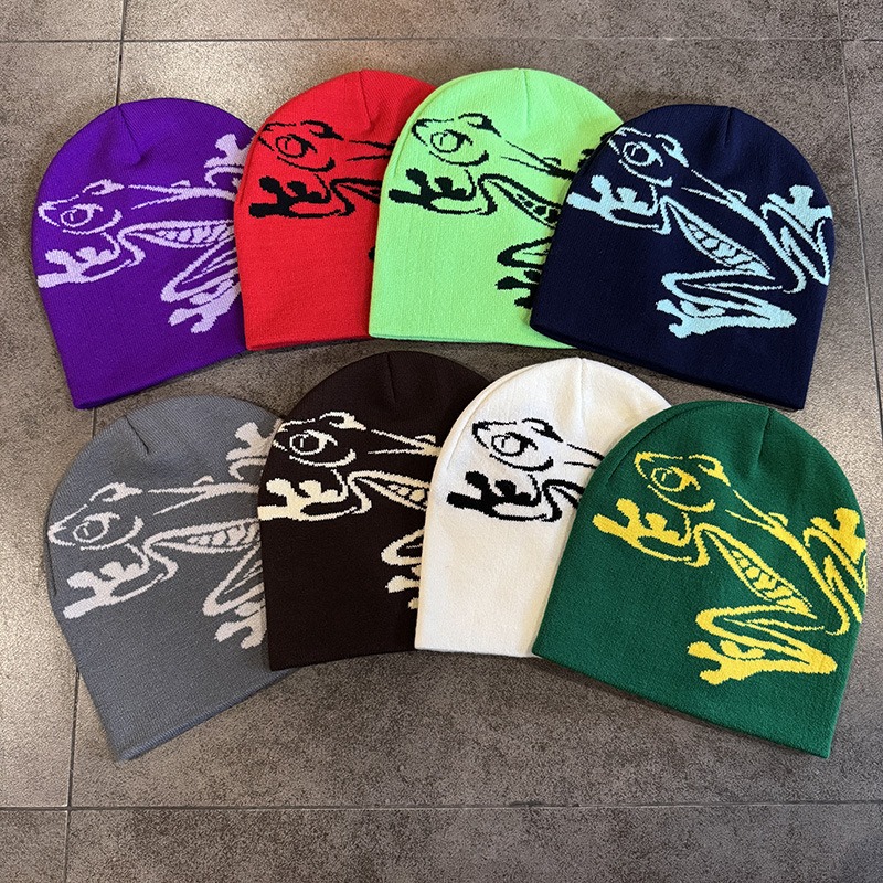 Beanie Gambar Katak Pohon Pria - Beanie Cuffed Knit ulasan dan harga