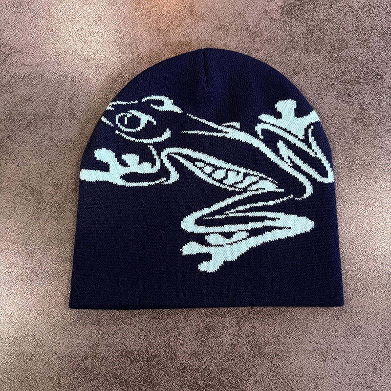 Beanie Gambar Katak Pohon Pria - Beanie Cuffed Knit ulasan dan harga