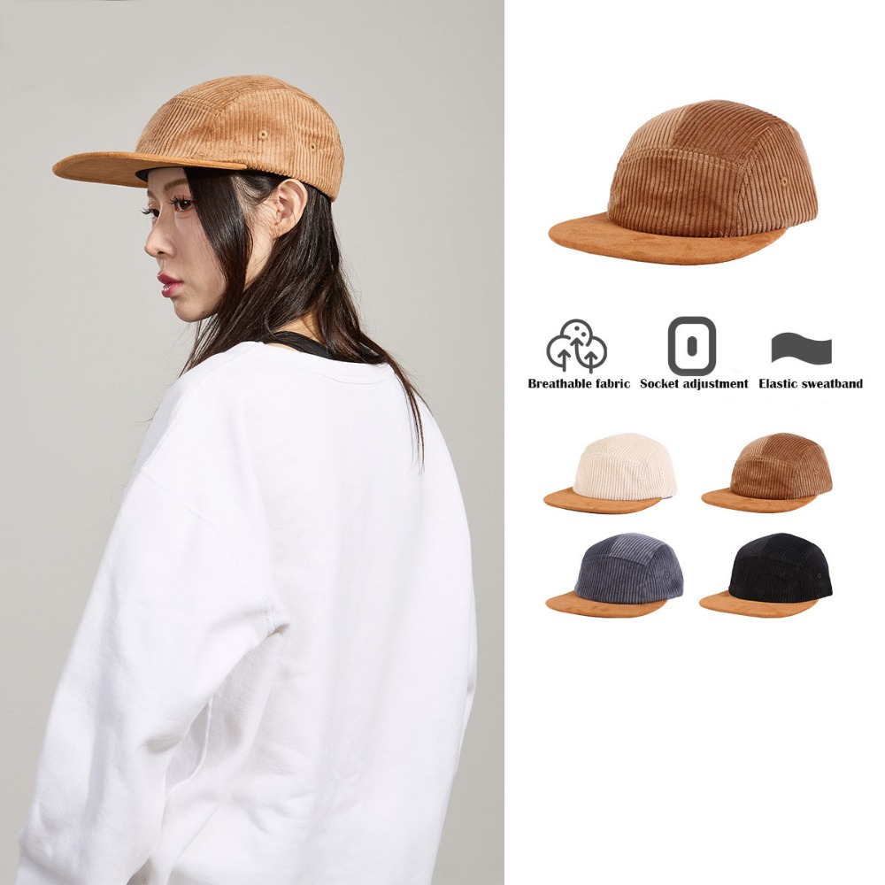 Topi Baseball Retro Serbaguna  - Corduroy Cap 5 Panel ulasan dan harga