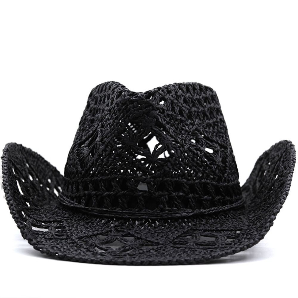 Topi Jerami Lebar Bergaya Vint - Cowboy Hat Straw ulasan dan harga