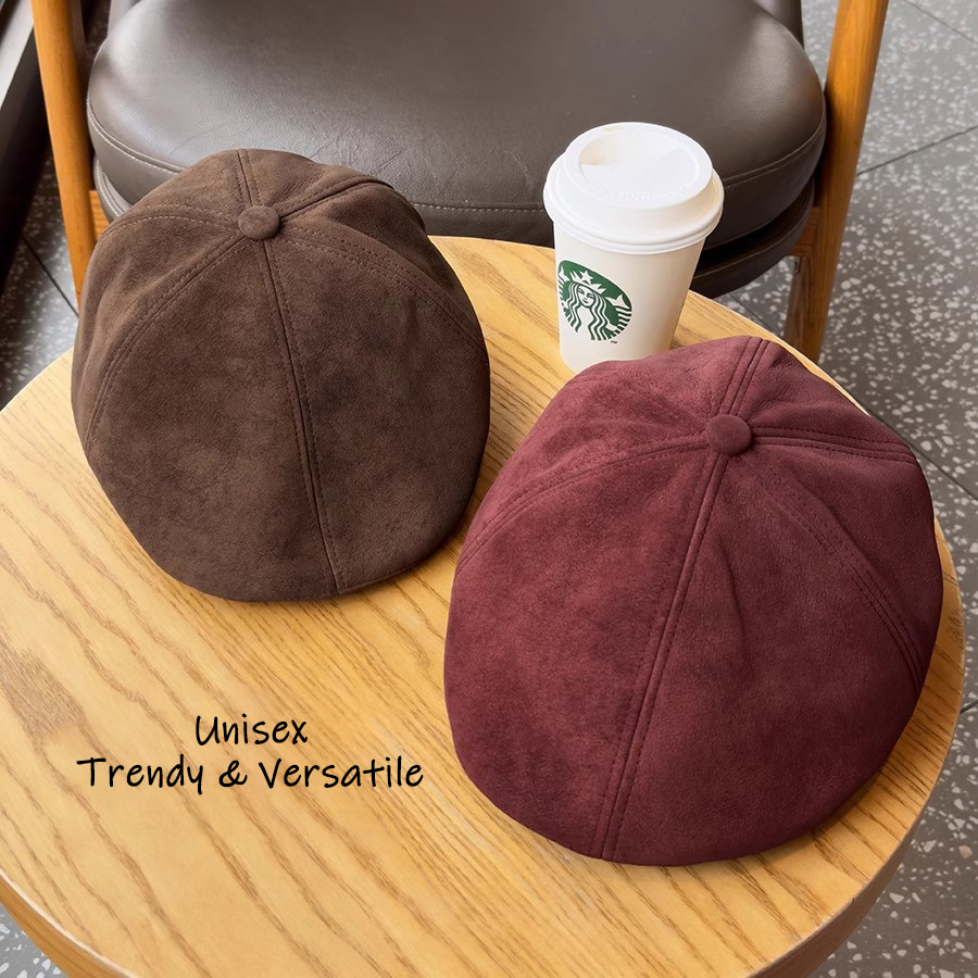 Topi Newsboy Suede Vintage unt - Newsboy Cap Ivy ulasan dan harga