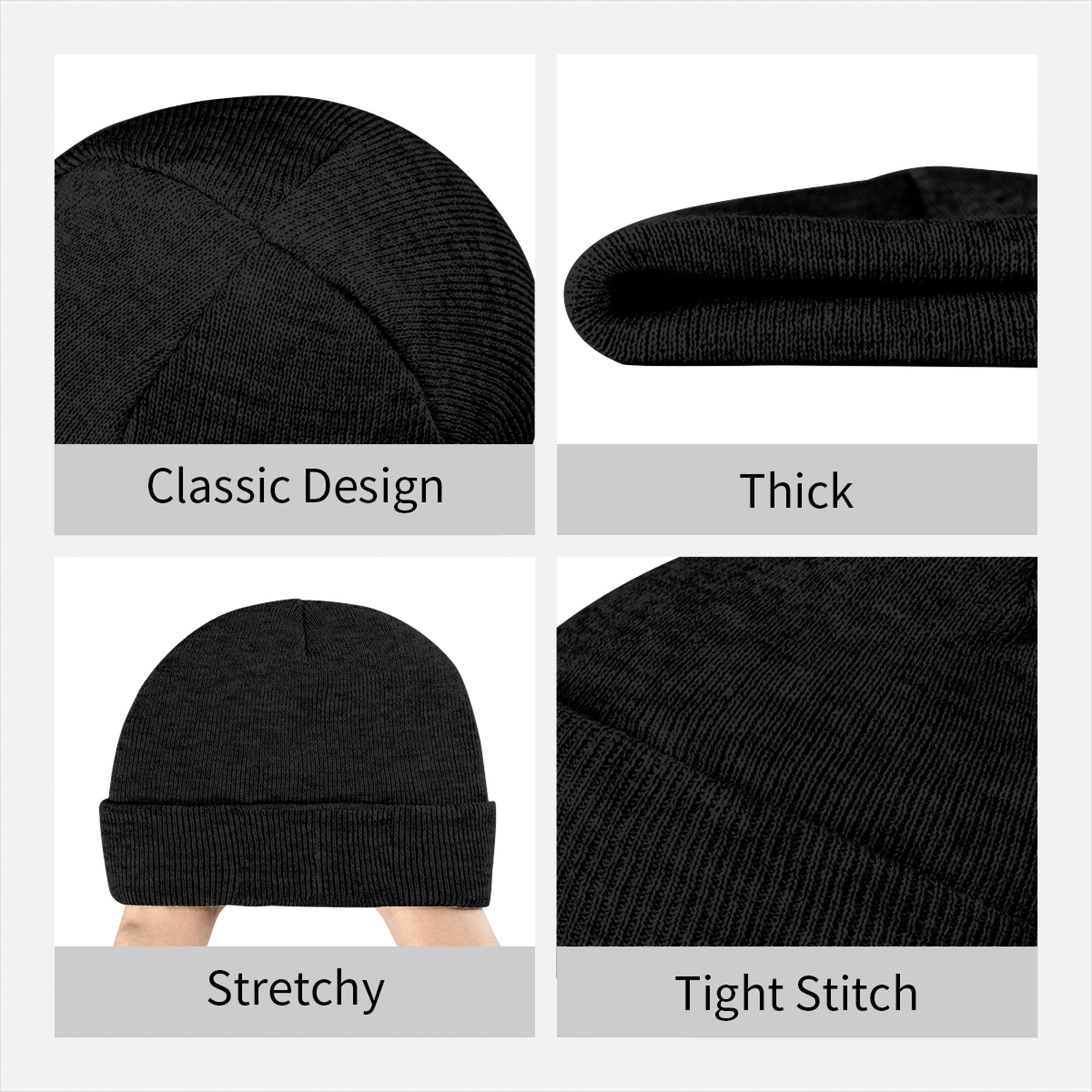 Topi Rajut Rib Wanita Pria den - Beanie Cuffed Knit ulasan dan harga