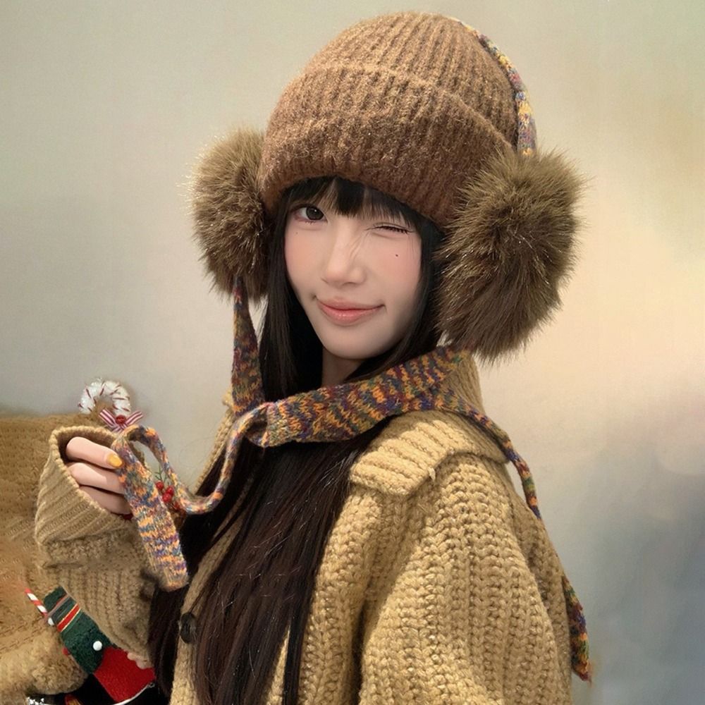 Topi kupluk rajutan retro deng - Beanie Cuffed Knit ulasan dan harga