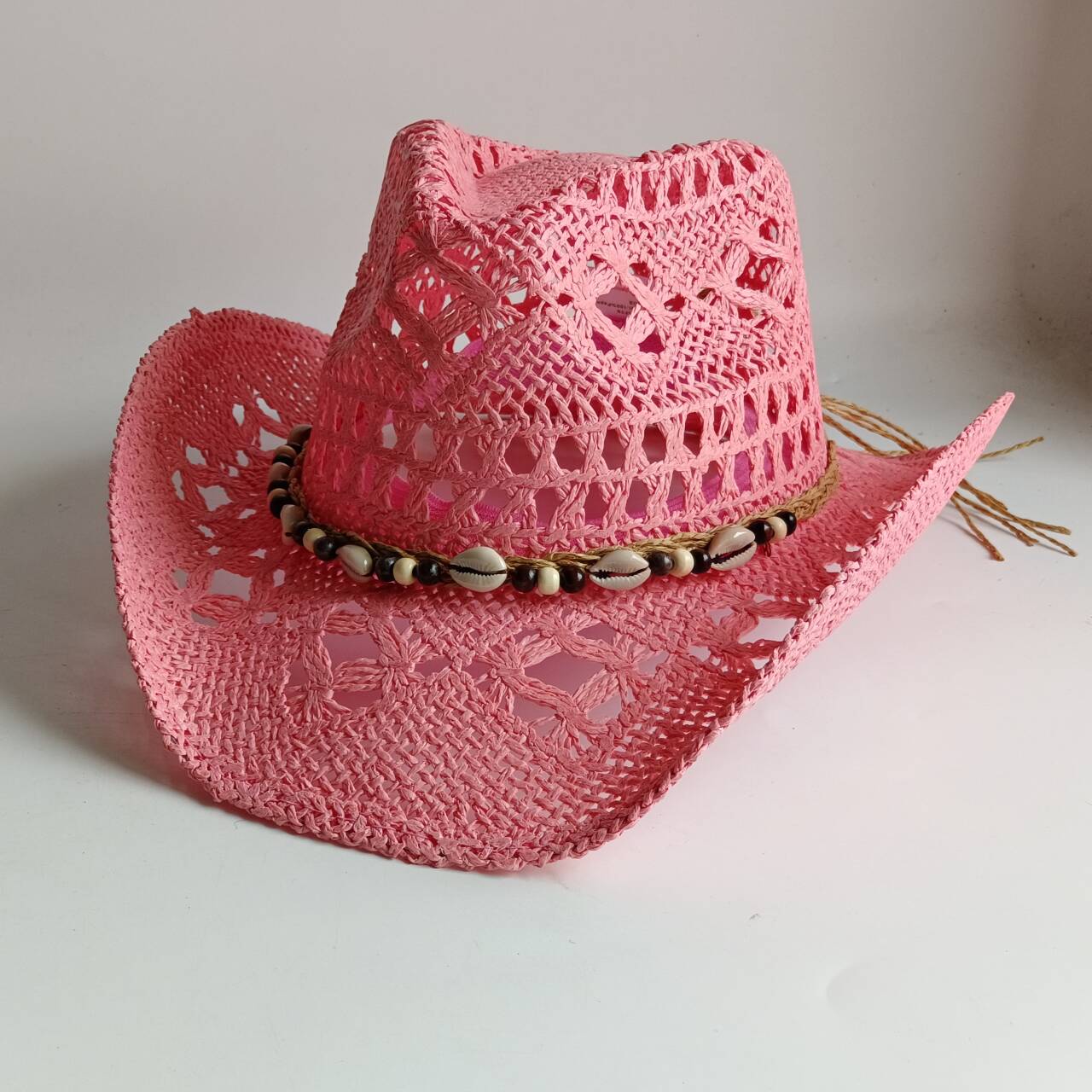 Topi jerami koboi warna pink,  - Cowboy Hat Straw ulasan dan harga