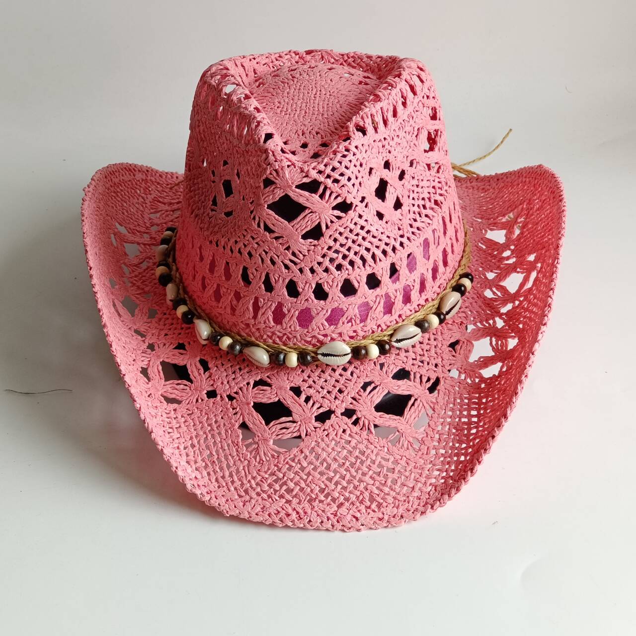 Topi jerami koboi warna pink,  - Cowboy Hat Straw ulasan dan harga