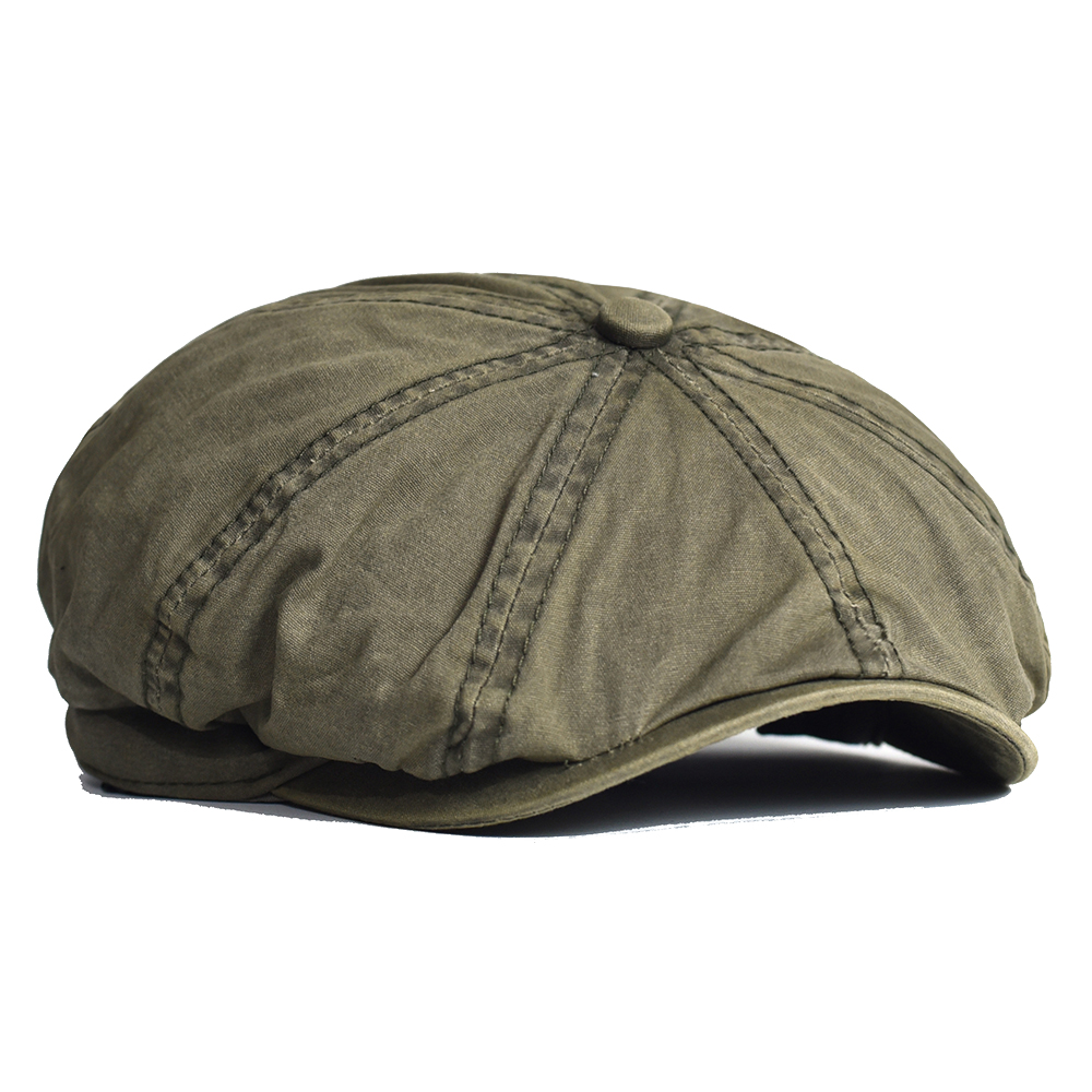 Topi Katun Cuci Koran Topi Pea - Newsboy Cap Ivy ulasan dan harga