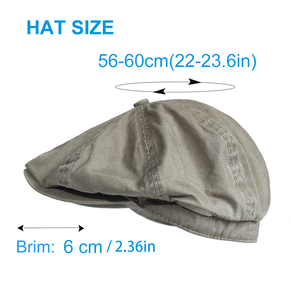 Topi Katun Cuci Koran Topi Pea - Newsboy Cap Ivy ulasan dan harga