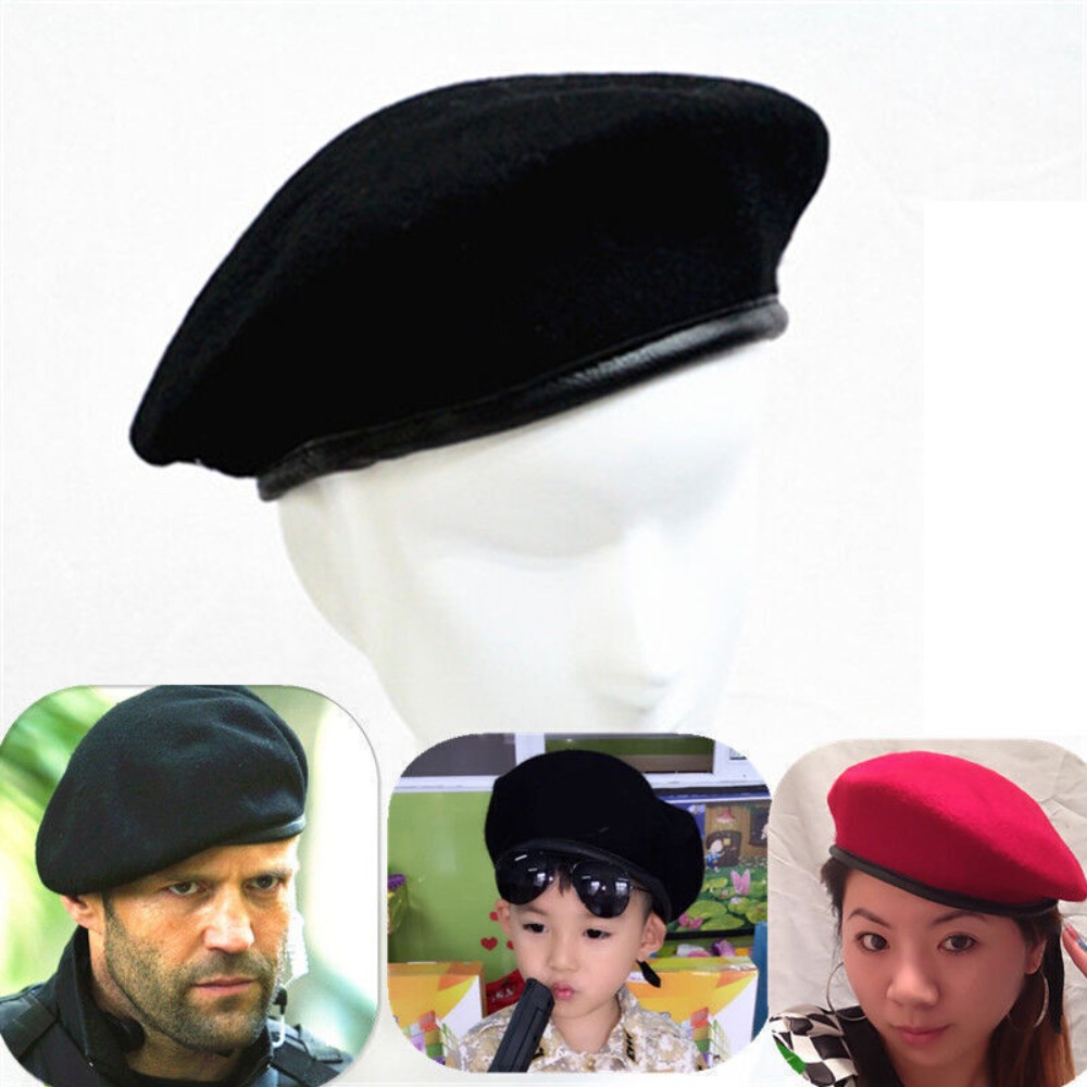Topi seragam uniseks Pria Wani - Beret French Wool ulasan dan harga